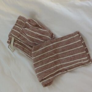 Rylee + Cru Brown Linen Kids Bottoms